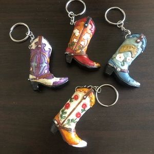 Four keychain boots